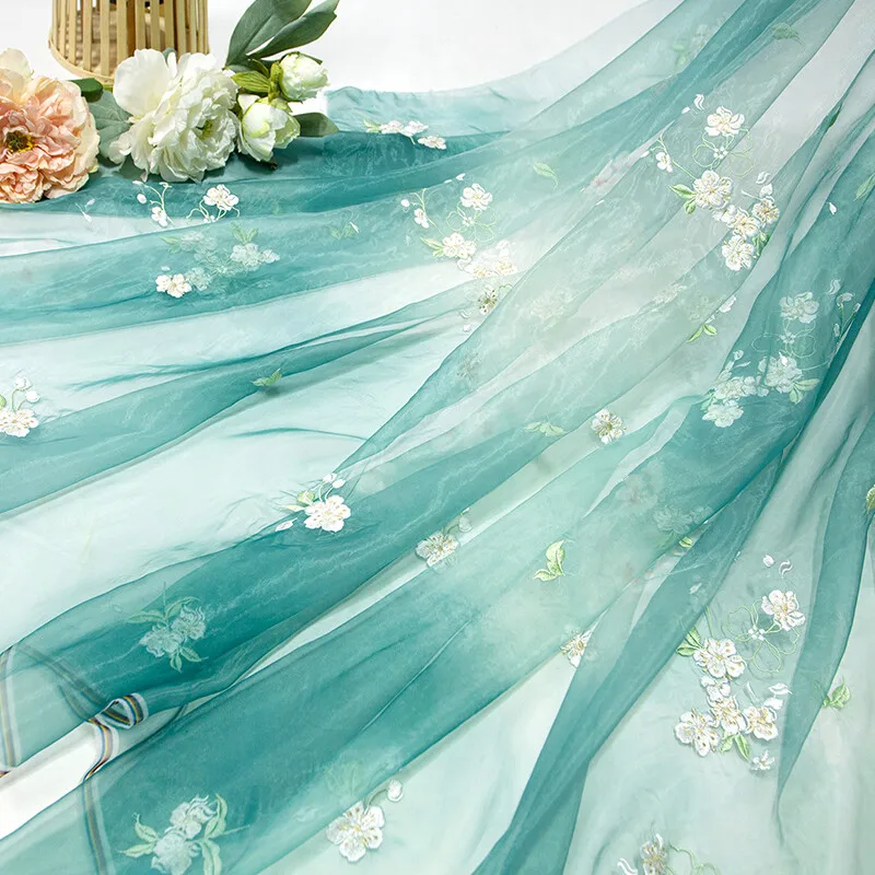 1 メートル花梨の花布刺繍シフォン生地 DIY 中国漢服縫製 - Sewing Batik Fabric のレビューと価格