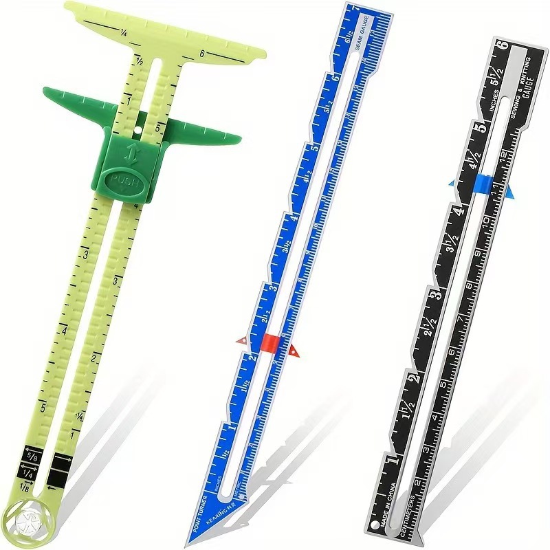5-IN-1縫製用縫い目定規測定ゲージ、パッチワークキルティ - Sewing Gauge Ruler のレビューと価格