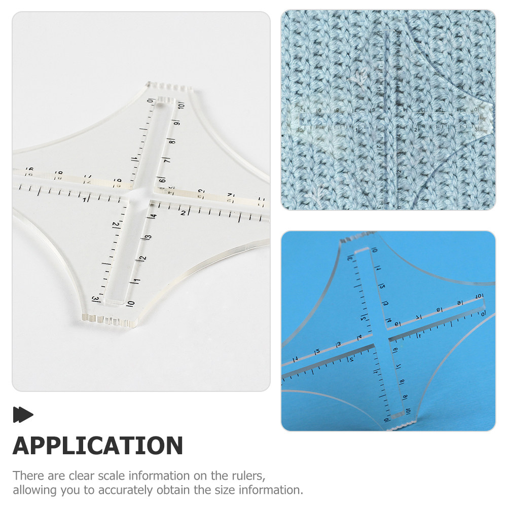 透明な編み物用密度定規。高精度アクリル製で、パッチワーク、キ - Sewing Gauge Ruler のレビューと価格