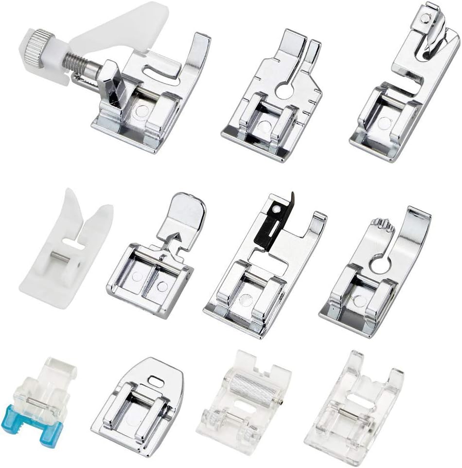 11個入り押さえ金具セット - ブラザー、シンガー、ベビーロ - Textile Sewing Machine のレビューと価格
