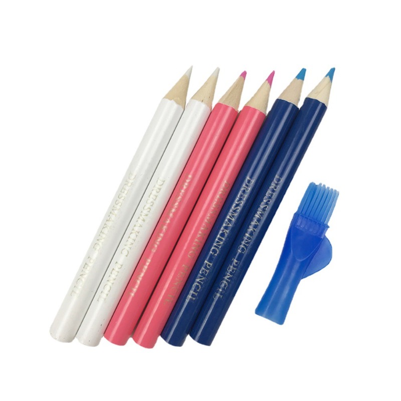 3/6 個水溶性ファブリック鉛筆ブラシキャップ付きテーラーマ - Sewing Gauge Ruler のレビューと価格