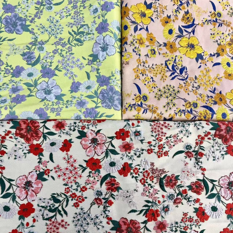 赤い小花柄ジャカード生地ヴィンテージ中国風漢服袍ドレス DI - Vintage Sewing Textile のレビューと価格