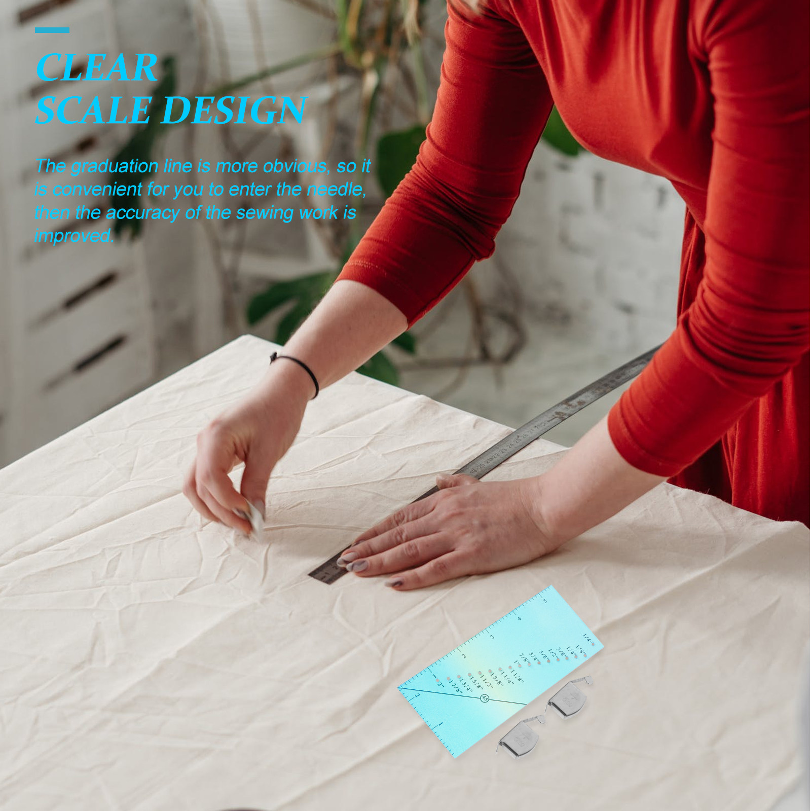 1セットの縫い合わせ用プラスチック製DIYパッチワーク定規、 - Sewing Gauge Ruler のレビューと価格